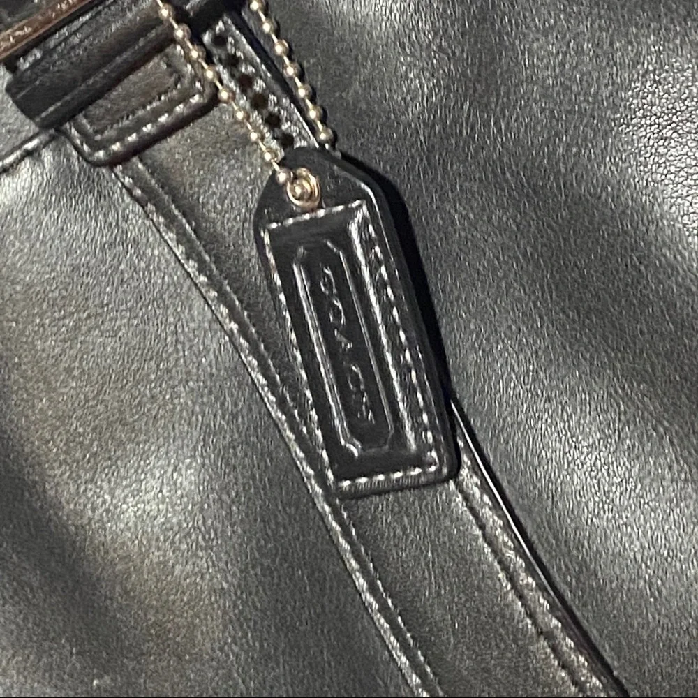 Black Coach Tote Bag with Coach Charm Included! - Picture 2 of 8